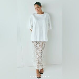 DEVYN SEQUIN MIDI SKIRT WHITE